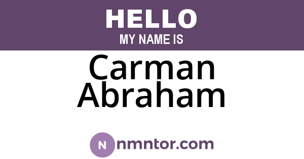 Carman Abraham