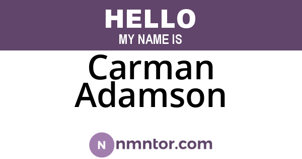 Carman Adamson