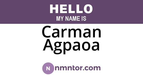 Carman Agpaoa