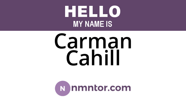 Carman Cahill