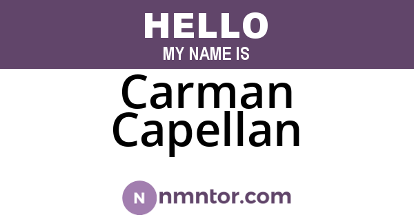 Carman Capellan