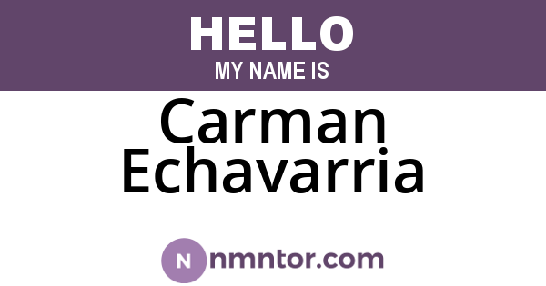 Carman Echavarria