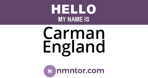 Carman England