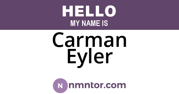 Carman Eyler
