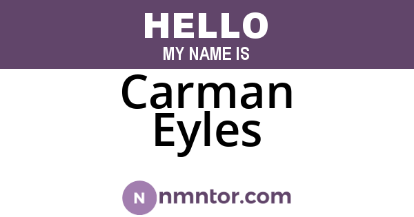 Carman Eyles
