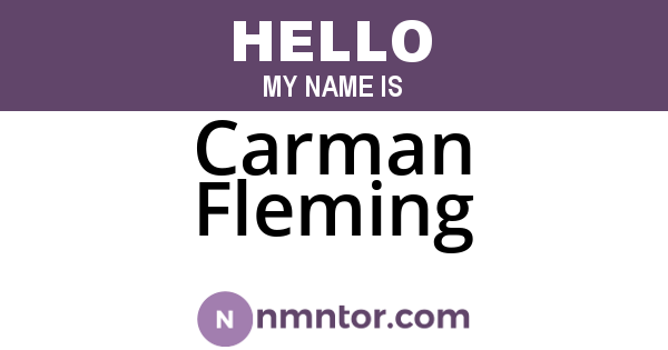 Carman Fleming
