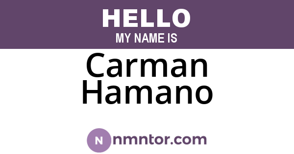 Carman Hamano