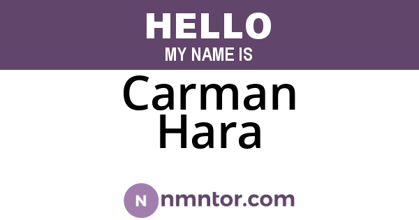 Carman Hara