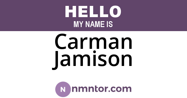 Carman Jamison