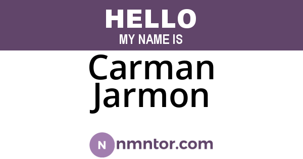 Carman Jarmon