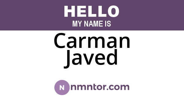 Carman Javed