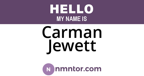 Carman Jewett