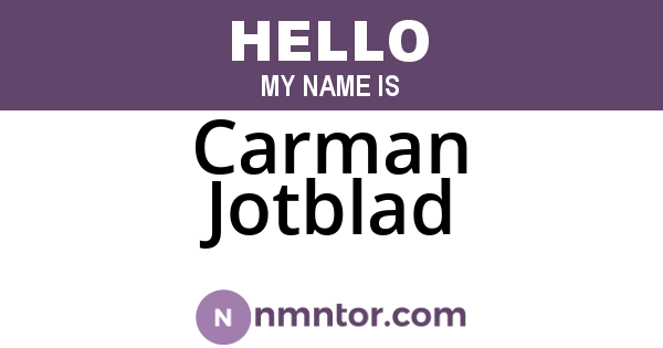Carman Jotblad