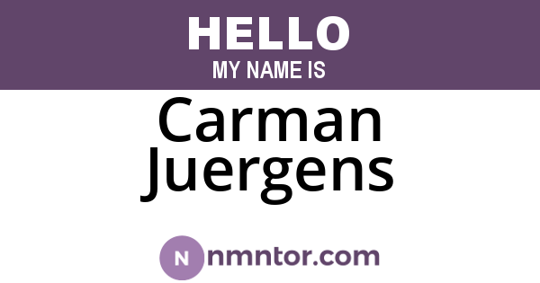 Carman Juergens