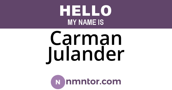 Carman Julander