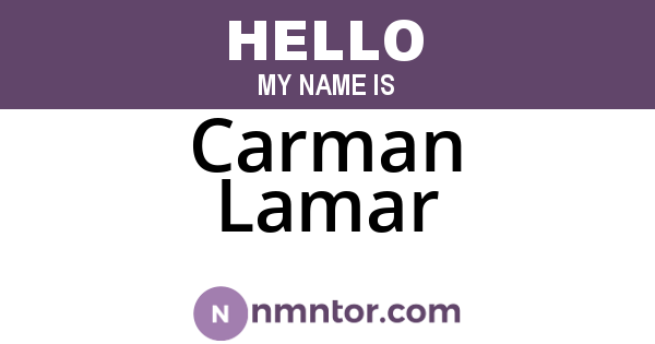 Carman Lamar