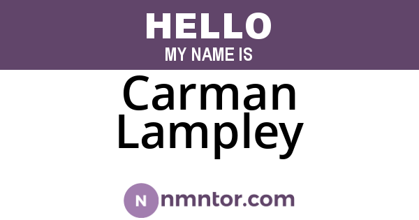 Carman Lampley