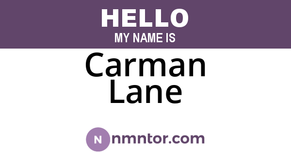 Carman Lane