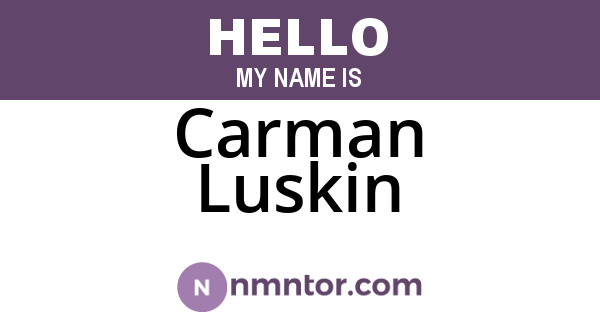 Carman Luskin
