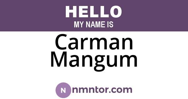 Carman Mangum