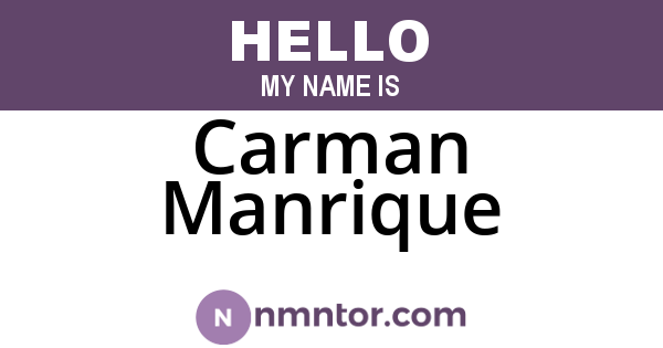Carman Manrique