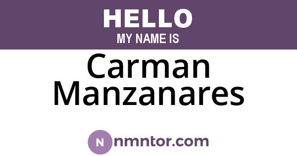 Carman Manzanares