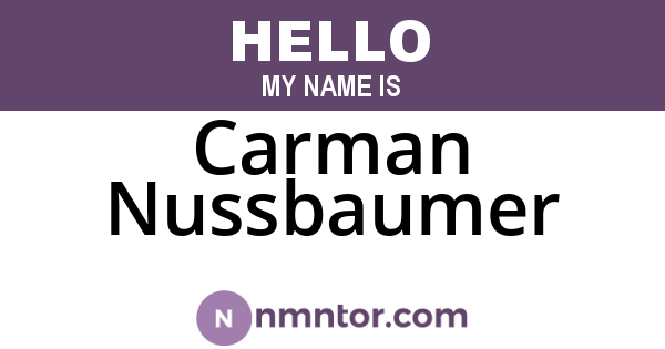 Carman Nussbaumer