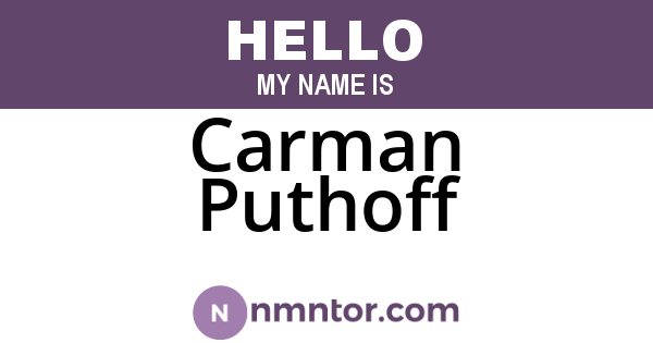 Carman Puthoff