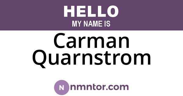 Carman Quarnstrom