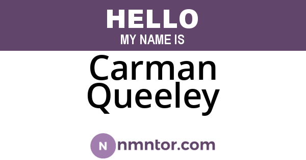 Carman Queeley
