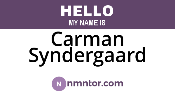Carman Syndergaard