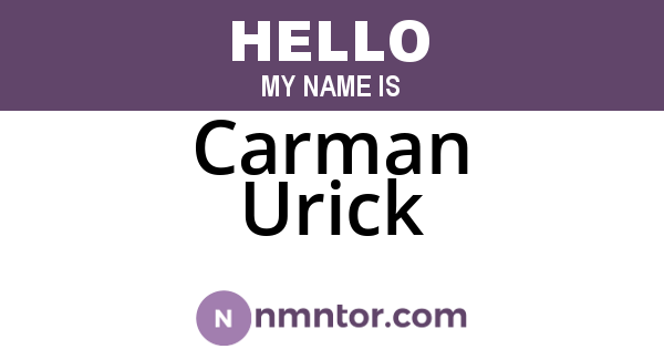 Carman Urick