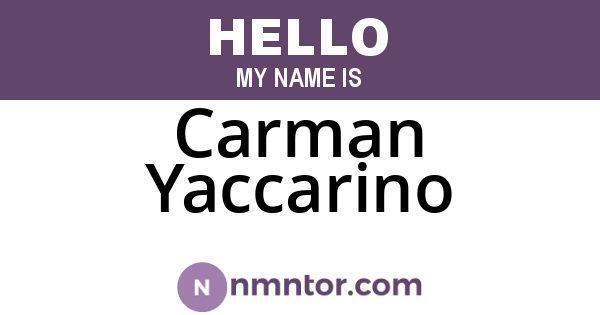 Carman Yaccarino