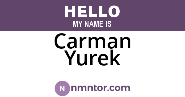 Carman Yurek