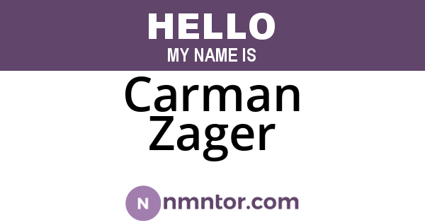 Carman Zager