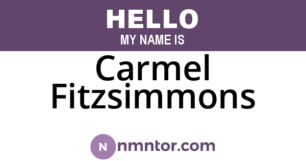 Carmel Fitzsimmons