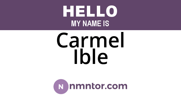 Carmel Ible