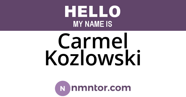 Carmel Kozlowski