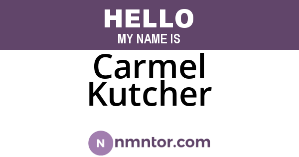 Carmel Kutcher