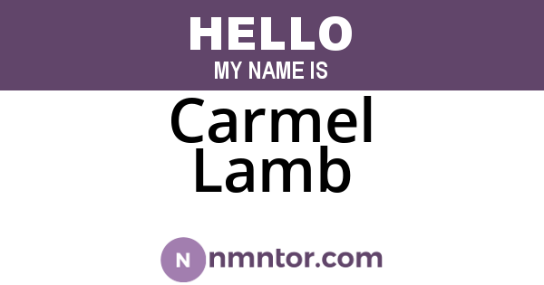Carmel Lamb