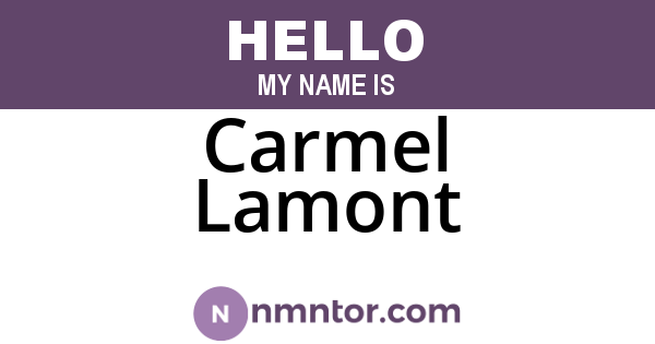 Carmel Lamont