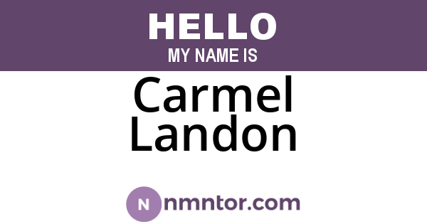 Carmel Landon