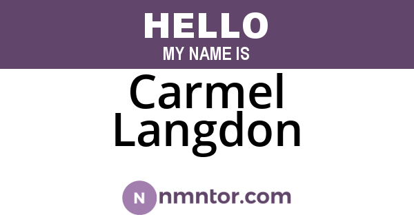 Carmel Langdon