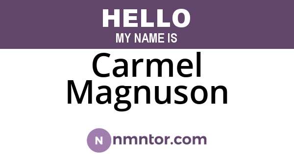 Carmel Magnuson