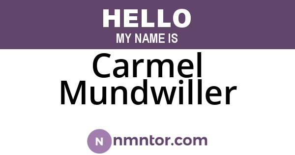 Carmel Mundwiller