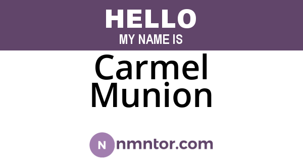 Carmel Munion