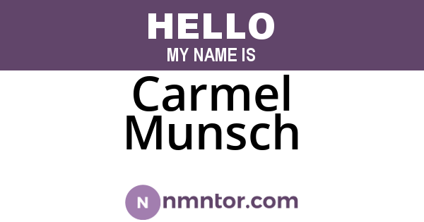 Carmel Munsch
