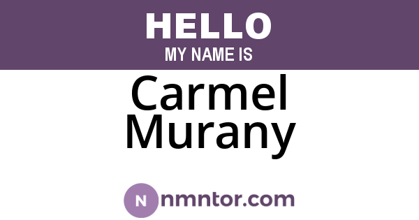 Carmel Murany