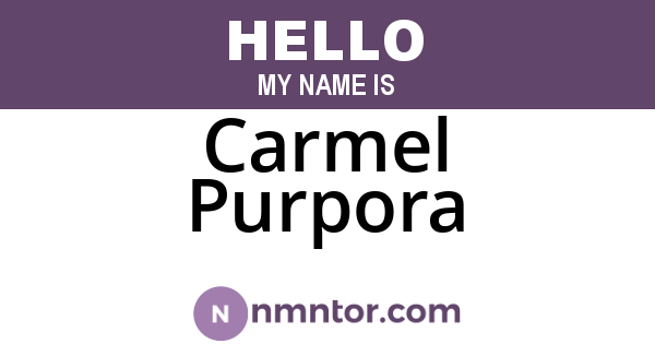 Carmel Purpora