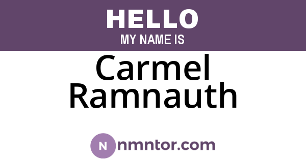 Carmel Ramnauth